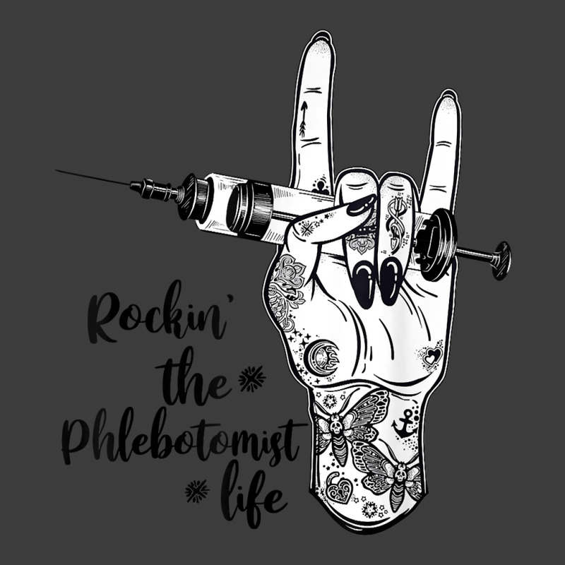 Rockin' The Phlebotomist Life Henna Hand With Syringe Gifts T Shirt Men's Polo Shirt | Artistshot