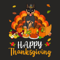 Happy Thanksgiving Australian Cattle Dog Turkey Pet Lover T Shirt Ladies Fitted T-shirt | Artistshot