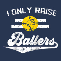 I Only Raise Ballers Shirt Funny Softball Dad Mom Tee Gift Raglan Base Men Denim Jacket | Artistshot