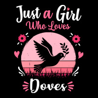 Doves T  Shirt Just A Girl Who Loves Doves Pink Retro Vintage Gift Ide V-neck Tee | Artistshot