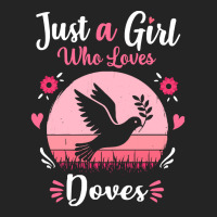 Doves T  Shirt Just A Girl Who Loves Doves Pink Retro Vintage Gift Ide 3/4 Sleeve Shirt | Artistshot