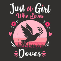 Doves T  Shirt Just A Girl Who Loves Doves Pink Retro Vintage Gift Ide Champion Hoodie | Artistshot