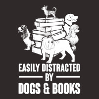 Dogs And Books T  Shirt Easily Distracted By Dogs And Books Funny T  S Racerback Tank | Artistshot