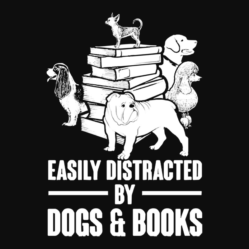 Dogs And Books T  Shirt Easily Distracted By Dogs And Books Funny T  S Crop Top by singvex | Artistshot