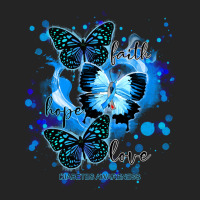 Faith Hope Love Diabetes Awareness T  Shirt Faith Hope Love Butterfly 3/4 Sleeve Shirt | Artistshot