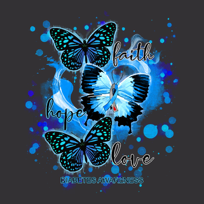 Faith Hope Love Diabetes Awareness T  Shirt Faith Hope Love Butterfly Vintage Short | Artistshot