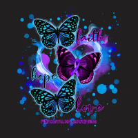 Faith Hope Love Fibromyalgia Awareness T  Shirt Faith Hope Love Butter T-shirt | Artistshot