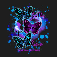 Faith Hope Love Fibromyalgia Awareness T  Shirt Faith Hope Love Butter Classic T-shirt | Artistshot