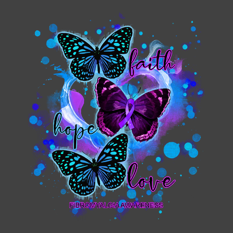 Faith Hope Love Fibromyalgia Awareness T  Shirt Faith Hope Love Butter Vintage T-shirt | Artistshot