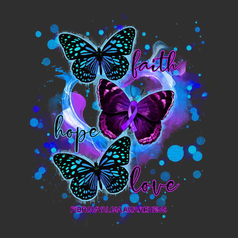 Faith Hope Love Fibromyalgia Awareness T  Shirt Faith Hope Love Butter Champion Hoodie | Artistshot