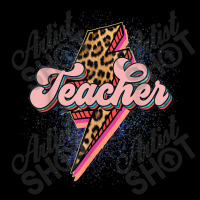 Teacher Leopard Lightning Thunder Western Back To School Adjustable Cap | Artistshot