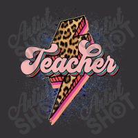 Teacher Leopard Lightning Thunder Western Back To School Vintage Hoodie And Short Set | Artistshot