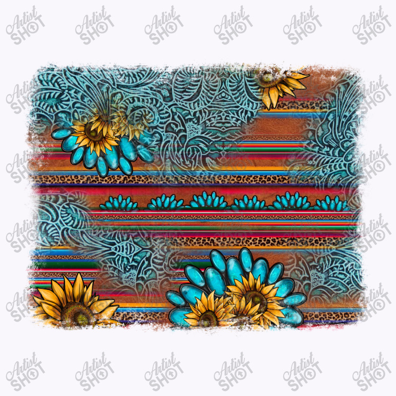 Sunflower Gemstone Serape Background Tank Top | Artistshot