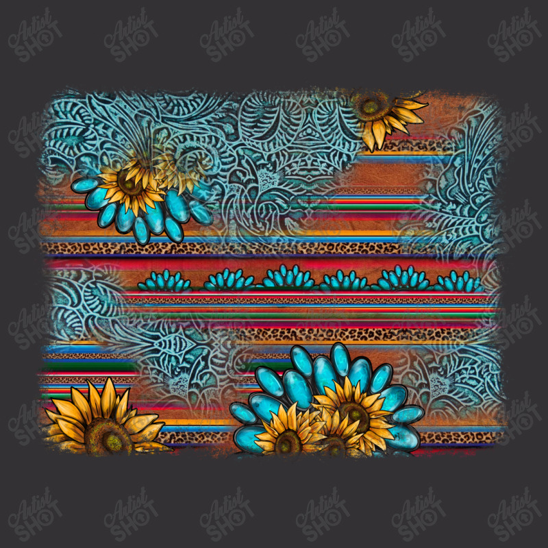 Sunflower Gemstone Serape Background Vintage Hoodie | Artistshot