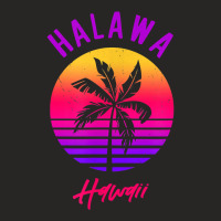 Halawa, Hawaii  Cool Retro Sunset Of Halawa, Hi T Shirt Ladies Fitted T-shirt | Artistshot