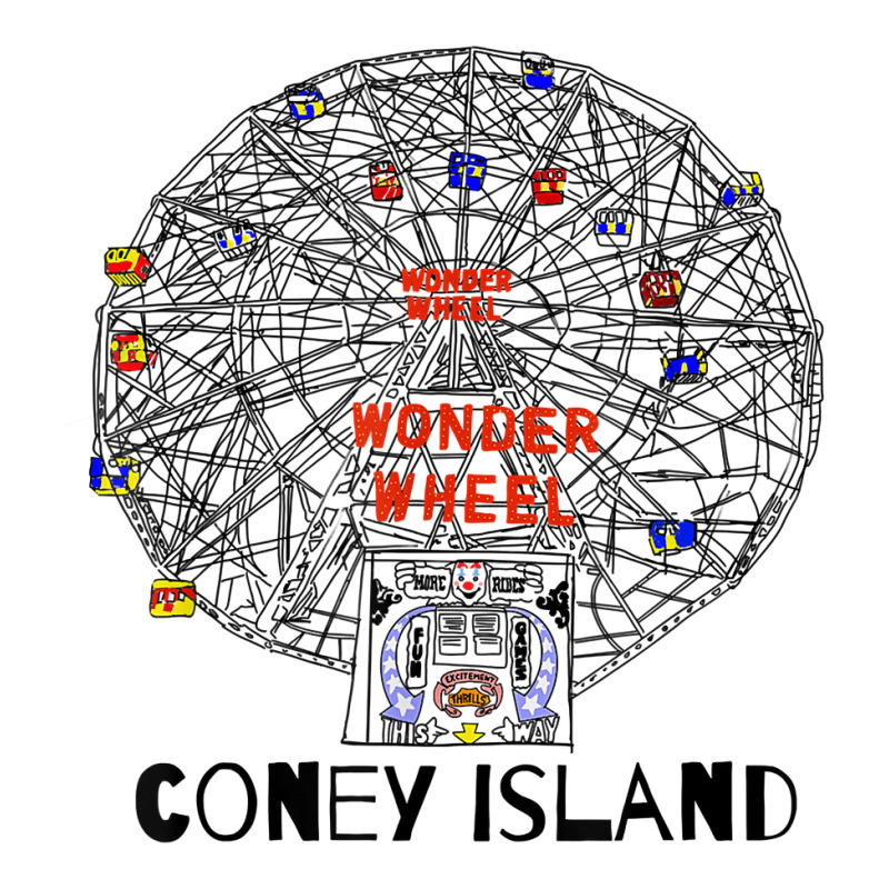 Coney Island Brooklyn New York City Ferris Wheel T Shirt Unisex Hoodie by cm-arts | Artistshot