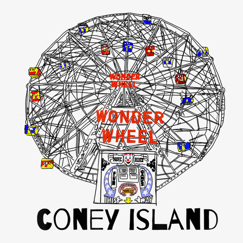 Coney Island Brooklyn New York City Ferris Wheel T Shirt Champion Hoodie by cm-arts | Artistshot