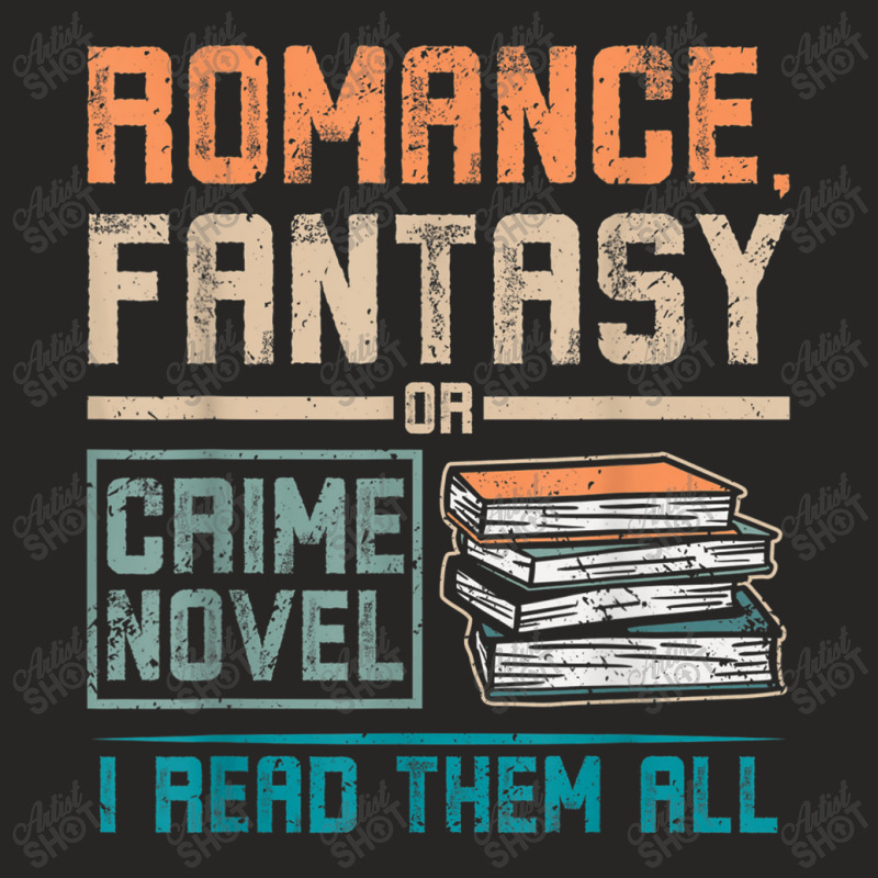 Romance Fantasy Or Crime Novel Reading Ladies Fitted T-Shirt by BraylonDesign | Artistshot