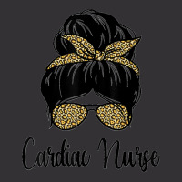 Cardiac Nurse Messy Hair Bun Leopard Cardiologist Graduation Vintage Short | Artistshot