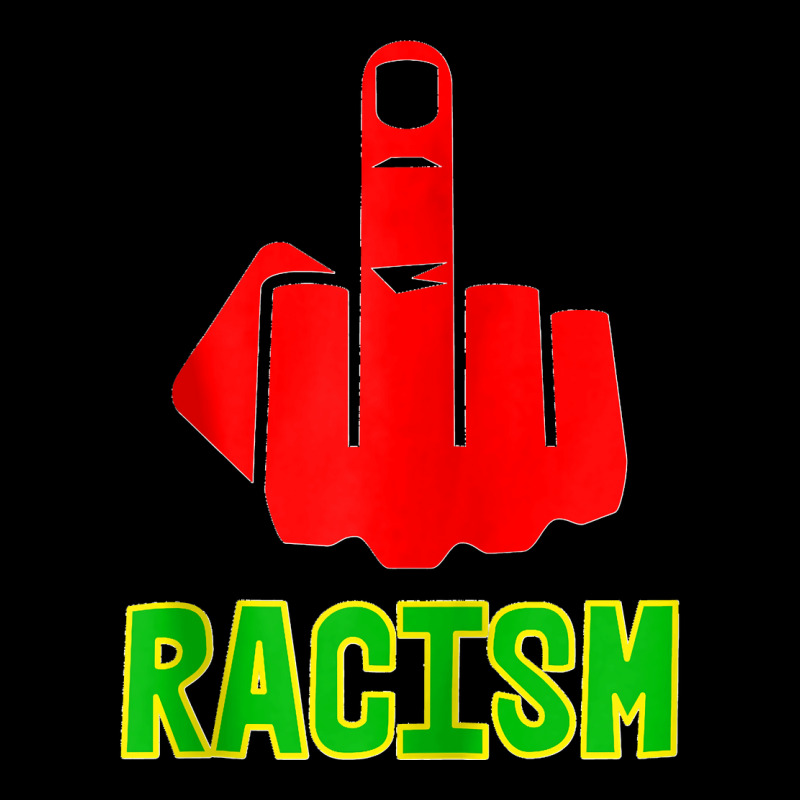 Fck Racism Middle Finger (black Green Yellow) Zip Hoodie V-neck Tee | Artistshot