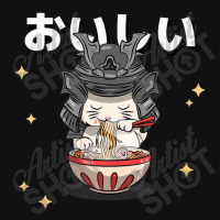 Cute Retro 90s Japanese Kawaii Ramen Samurai Cat Portrait Canvas Print | Artistshot