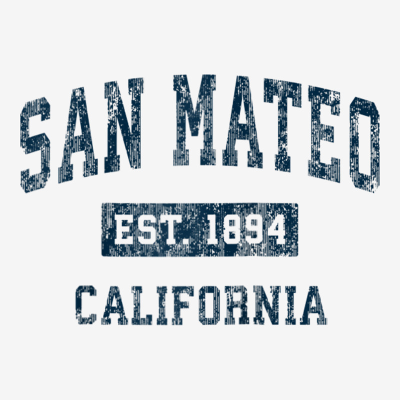 San Mateo California Ca Vintage Sports Design Navy Print Raglan Baseba Classic T-shirt by genze | Artistshot