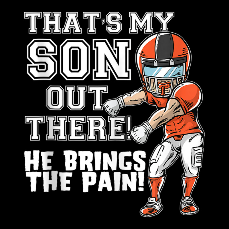 That's My Son Out There Orange Football Mama Dad Tank Top Baby Tee | Artistshot