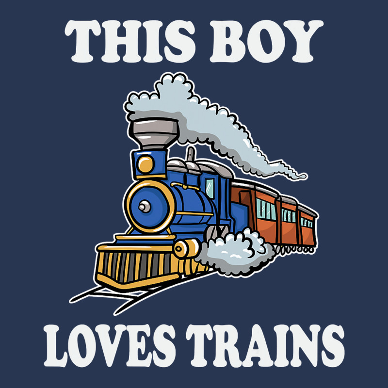 This Boy Loves Trains Gift Train Wagon Lover Gifts Ladies Denim Jacket by trokeryth | Artistshot