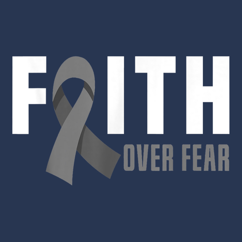 Faith God Fear Brain Tumor Awareness Brain Cancer Warrior T Shirt Men Denim Jacket | Artistshot