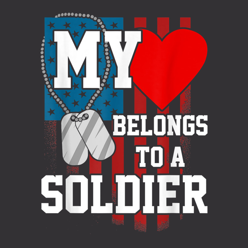 My Heart Belongs To A Soldier Shirt Us Military Soldier T Shirt Vintage Short | Artistshot