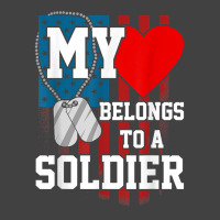 My Heart Belongs To A Soldier Shirt Us Military Soldier T Shirt Vintage T-shirt | Artistshot