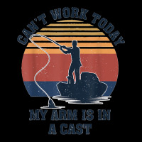 I Can't Work Today My Arm Is In A Cast Fishing Father's Day V-neck Tee | Artistshot