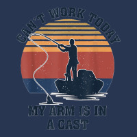 I Can't Work Today My Arm Is In A Cast Fishing Father's Day Men Denim Jacket | Artistshot