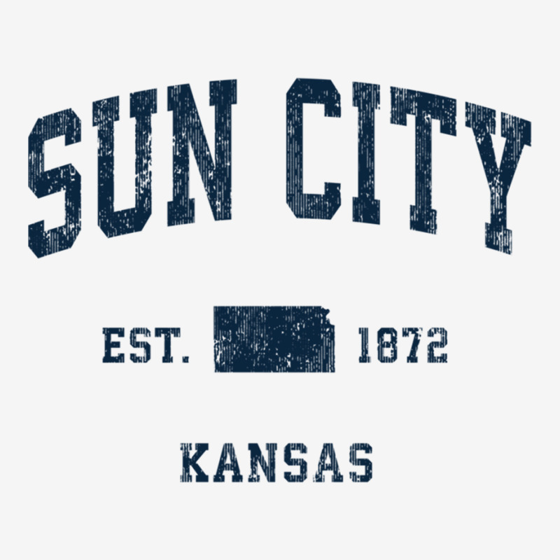 Sun City Kansas Ks Vintage Athletic Navy Sports Design Long Sleeve T S Adjustable Cap | Artistshot