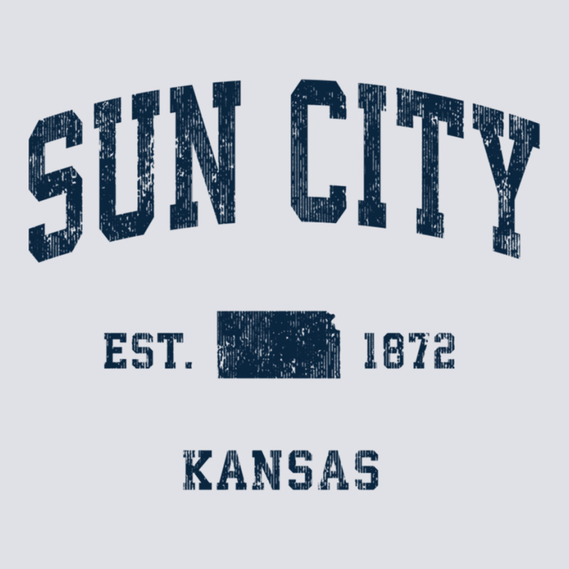 Sun City Kansas Ks Vintage Athletic Navy Sports Design Long Sleeve T S Bucket Hat | Artistshot