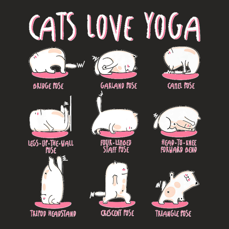 Funny Cats Love Different Yoga Positions Yoga Cat Premium Ladies Fitted T-Shirt by STACYSCHUDEL | Artistshot