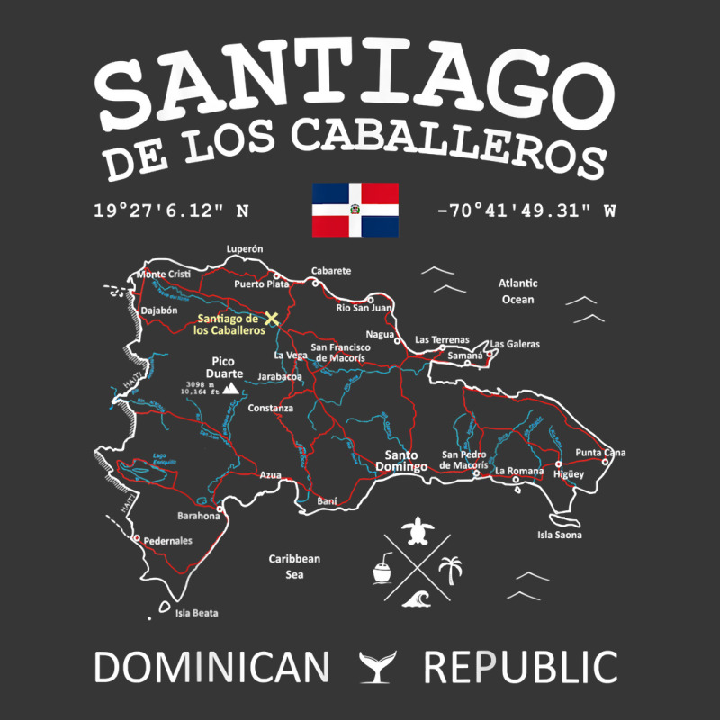 Santiago De Los Caballeros Dominican Republic Map Flag T Shirt Toddler Hoodie by cm-arts | Artistshot