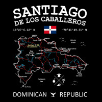 Santiago De Los Caballeros Dominican Republic Map Flag T Shirt Pocket T-shirt | Artistshot