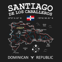 Santiago De Los Caballeros Dominican Republic Map Flag T Shirt Classic T-shirt | Artistshot