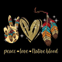 Peace Love Native Blood Native American Adjustable Cap | Artistshot