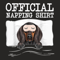 Funny Official Napping Sleeping Black And Tan Coonhound Ladies Fitted T-shirt | Artistshot