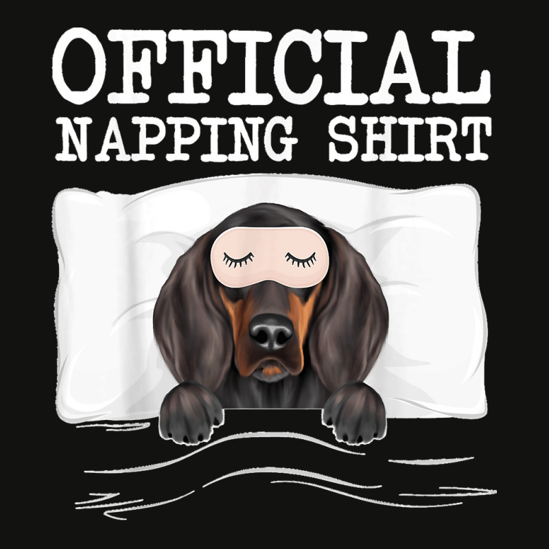 Funny Official Napping Sleeping Black And Tan Coonhound Scorecard Crop Tee by STACYSCHUDEL | Artistshot