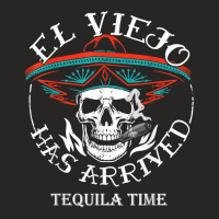 El Viejo Has Arrived Tequila Time Vintage T Shirt Ladies Fitted T-shirt | Artistshot