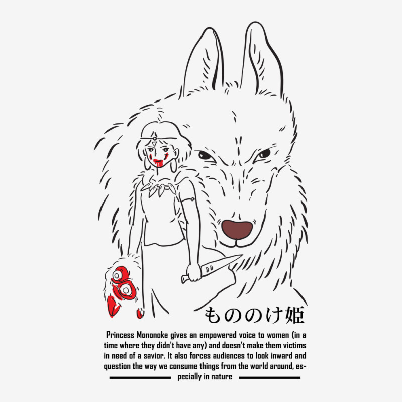 Mononoke Hime Line Art Ladies Polo Shirt by Tokosiji | Artistshot