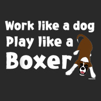 Gifts For Dog Lovers Funny Work Like A Dog Play Like A Boxer Printed Hat | Artistshot