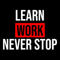 Learn Work Never Stop Black Cropped Hoodie | Artistshot