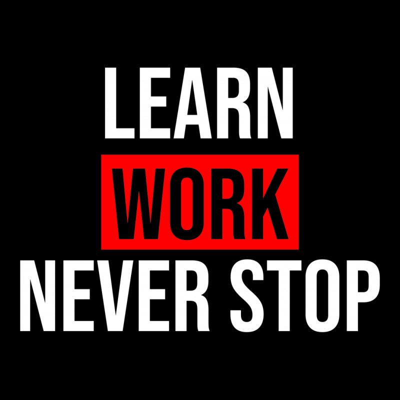 Learn Work Never Stop Black Cropped Hoodie by honeysuckle | Artistshot