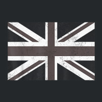 Distressed Black And White British Flag Great Britain Flag T Shirt Crewneck Sweatshirt | Artistshot