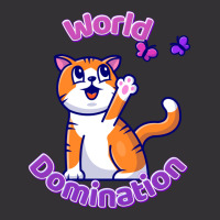 Cat And Butterflies World Domination Cute Colorful Cartoon Pullover Ho Vintage Short | Artistshot