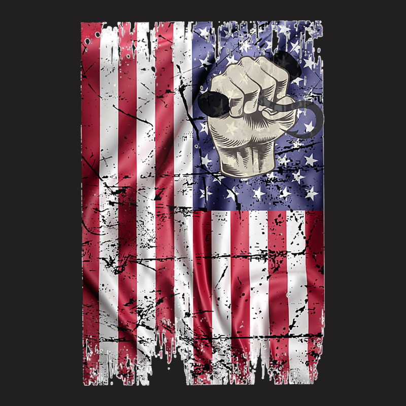 Longshoreman Vintage American Flag Usa Fist And Hook Tank Top T-shirt | Artistshot